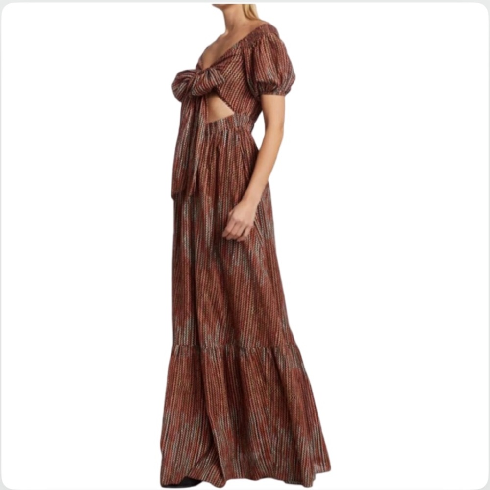‼️💥PRICE DROP ☄️ 
NWT Ramy Brook Striped Megan Cutout Maxi Dress Size XS